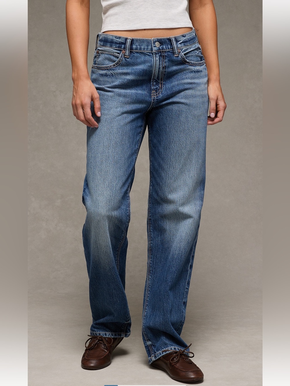 AE Strigid Low-Rise Ex-Boyfriend Baggy Straight Jeans 12